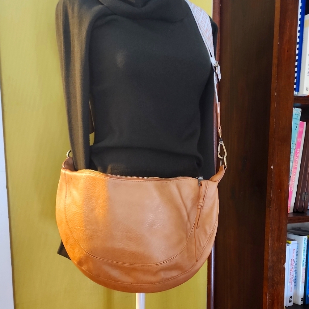 Tan Leather Women's Crossbody Bag